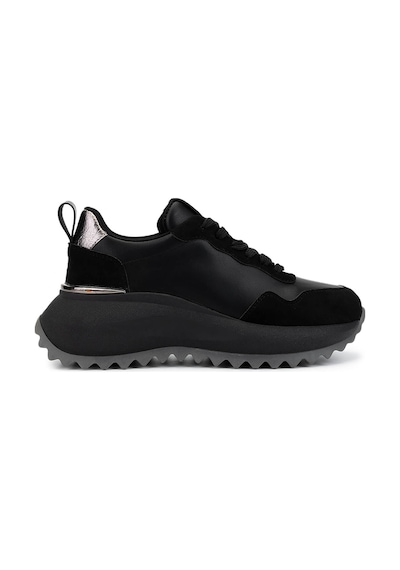 Tamer Tanca Kadın Suni Deri Siyah Süet/antrasit Sneakers & Spor Ayakkabı 1009 2220 Bn Ayk Sk25-26 Syh/syh Suet/ant Siyah
