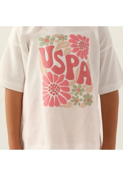 U.S. Polo Assn. U.s. Polo Kız Çocuk Flower 2'li Kapri Takım 1800 Krem Krem