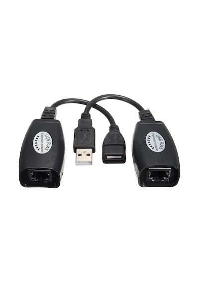 Usb Extender Cat5 Cat6 Kablosu Üzerinden Lan Uzatma Adaptörü 45M