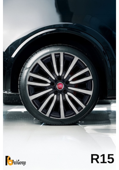Fiat Egea Urban 15'' İnç Jant Kapağı 4 Adet Siyah Gri C118