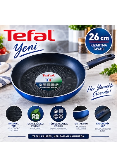 Tefal Tava Mavi Renk 26 Cm