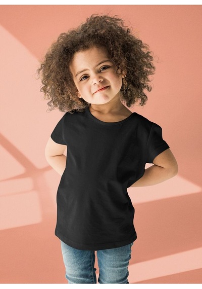 Sevbano Basic Baskısız Unisex Çocuk Tişört 1-12 Yaş SIYAH