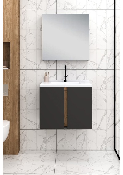 %100 Mdf 65 Cm Lavina Banyo Dolabı Beyaz