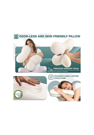 Kelebek Ortopedik Boyun Yastığı Memory Foam 51x44x12.5 Cm Genel