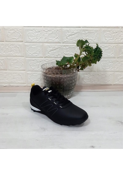 Jump 29112 Büyük Numara Siyah-sarı Halısaha Futbol Ayakkabı Siyah