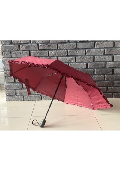 Bordo Marlux Otomatik Rüzgara Karşı Dayanıklı Fiber Gövdeli Şemsi Çok Renkli