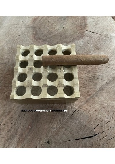 Antik Pirinç Sarı Küllük Puro Küllüğü Siğara Küllük 11 11cm