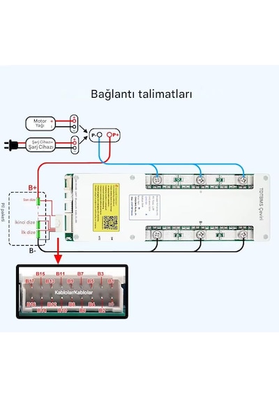 Tdt 16s 51.2v 200a Lifepo4 Smart Bms Bluetooth Modüllü
