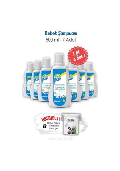 7 Al 6 Öde Turmepa Bebek Şampuanı 500 ML + Rosie Pamuk