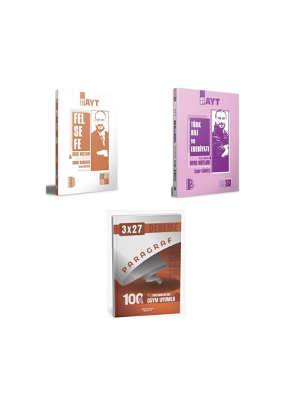 2027 2027 Benim Hocam Ayt Ve Felsefe Video Çözümlü + Edebiyat Türk Dili Edebiyatı Konu + Ankapade 3'lü Set