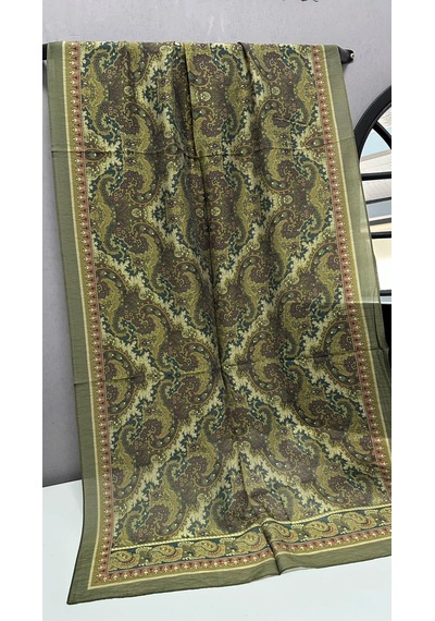 Aminenesil Modal İpek Şal Haki Renk 75217263