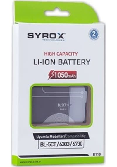 Syrox SYX-B110 Nokia BL-5CT 6303 Batarya Pil