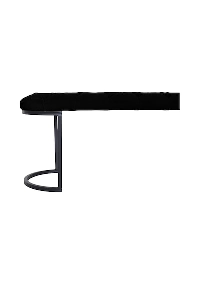 Elısse Siyah Model- Oval Metal Ayak 100 Cm Bench&koltuk&puf-yatak Odası Önü&ucu Puff&oturak
