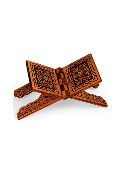 Selçuklu Ahşap Yakma Desenli Rahle 45 x 18.5 CM