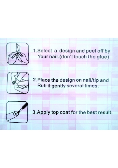 3D Yapışkan Tırnak Stıcker Tırnak Dövme Tırnak Tatto F245
