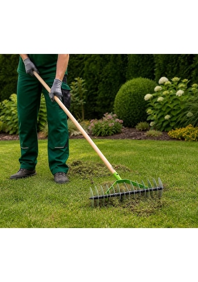 Gardener 10810 Çift Yönlü Çim Havalandırma Tırmığı 150 Cm Saplı