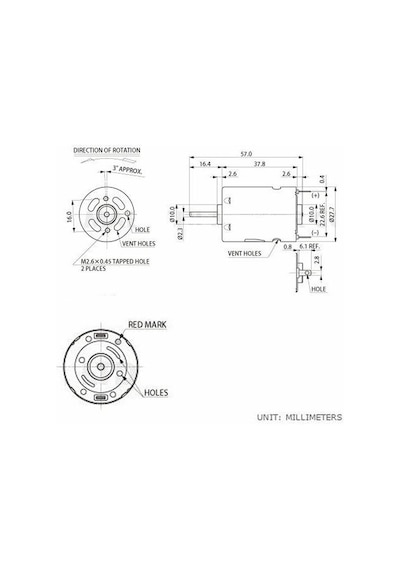 Rs380 6v Dc Motor 11500rpm Yüksek Tork Hız Dıy Rc Oyuncak Model Araba Tekne Bot Uçak Helikopter