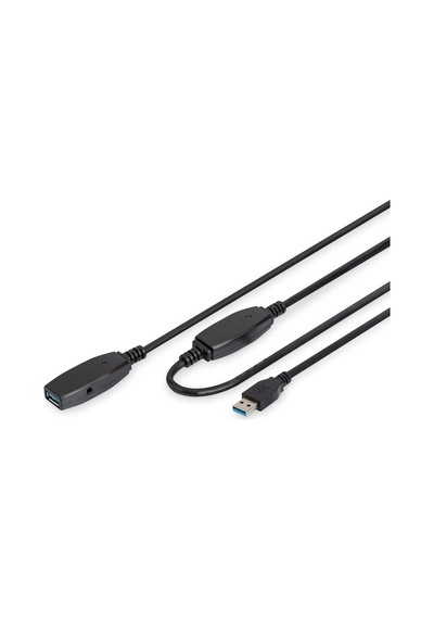 Aktif Usb 3.0 Uzatma Kablosu - 10 M - 5 Gbps Aktarım Hızı - Tak Ve Çalıştır - Hotswap - Led Fon Standart