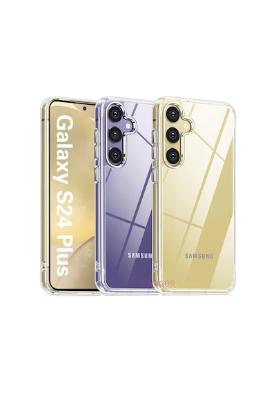 Samsung Galaxy Uyumlu S24 Plus Kılıf Clear Şeffaf Sararmaz Renksiz Silikon Esnek Dört Köşe Tam Koruma Case Resimde Görünen