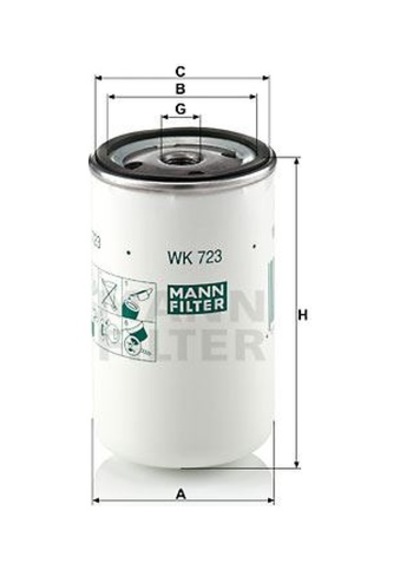 MANN WK723 Yakıt Filtresi Man G 10- G6 G9 G 90- M 90-