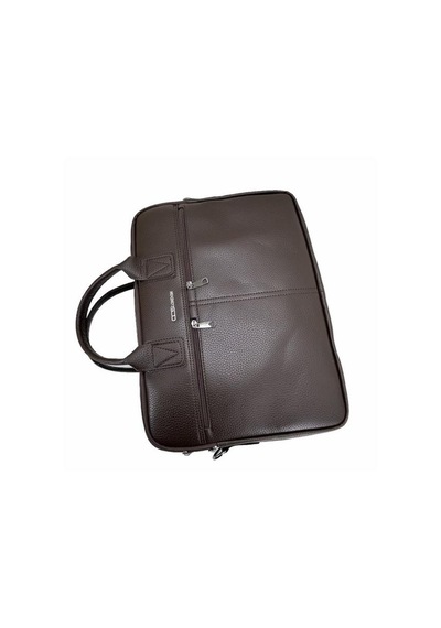 Ççs London 71452 Vegan Deri Laptop Evrak Çantası 15 İnç Kahve Çok Renkli