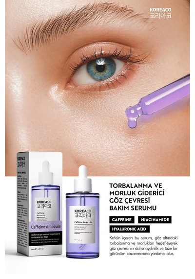Gözaltı Morluk,koyu Halka Ve Torbalanma Karşıtı Caffeine Ampoule Serum 50 Ml - 574116504