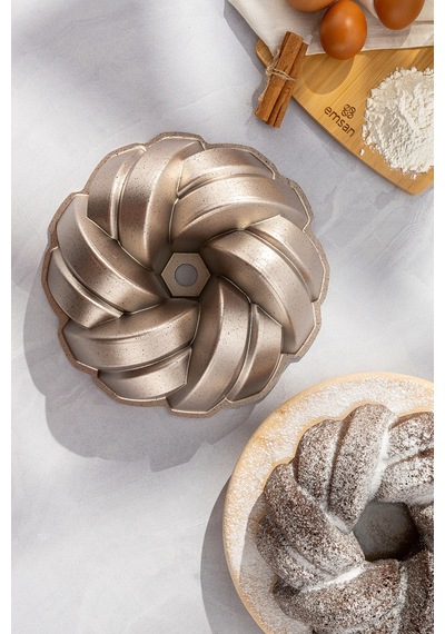 Emsan Golden Slice Döküm Kek Kalıbı 25 Cm Gold