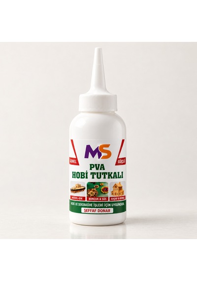 Pva Hobi Tutkalı 150 Gram Şeffaf Hazır Ahşap Karton Kumaş Kağıt Uygulama Maket Yapıştırıcısı