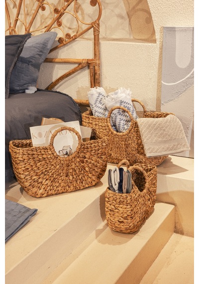 Koza Home Meander Su Sümbülü Hasır Çanta 3 Lü Set 5116 1062082 Çok Renkli