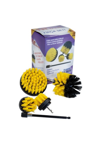NT Tools NTF22 4 Parça Plastik Matkap Fırça Seti