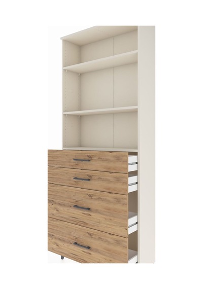 Arges Dolap 3 Raflı 4 Çekmeceli 88x30x221 Aytaşı-çam Aytaşı