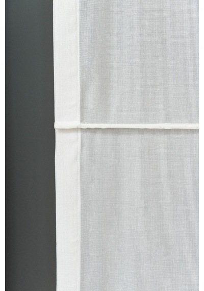 Diletto Alt Eteği Desenli Modern Katlamalı Tül Perde Kornişe Uyumlu / Montajı Malzemeleri İçinde Ekru Desenli