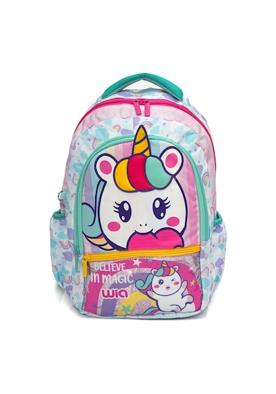 Wia 3 Bölmeli Unicorn Okul Sırt Çantası Turkuaz