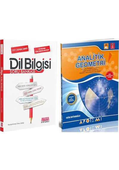Apotemi Analitik Geometri Ve Akm Dil Bilgisi Soru Bankası Seti 2 Kitap