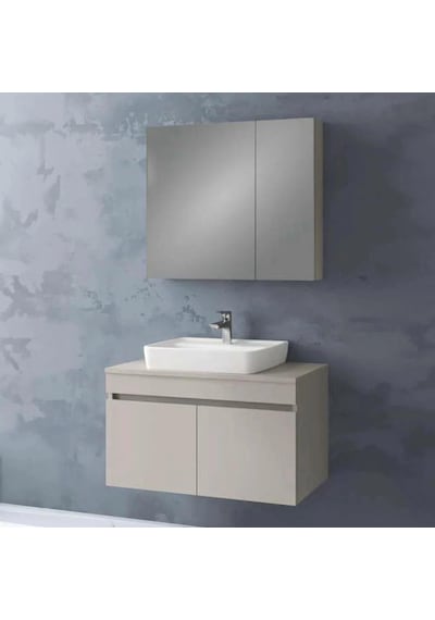Denko Etna 80 Cm Mdf Kül Gri Banyo Dolabı Alt Modül, Lavabo Gri Denko Etna 80 Cm Mdf Kül Gri Banyo Dolabı Alt Modül, Lavabo Gri