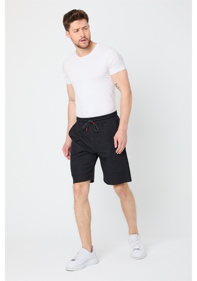 Mmetalic Erkek Siyah Regular Fit Şort