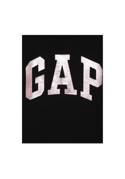 Gap Kız Çocuk Logo T-shirt Siyah-24505