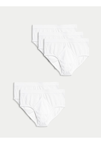 Marks & Spencer 5 Li Cotton Rich Cool & Fresh Regular Fit Erkek Brief Külot Seti T14006901v Beyaz
