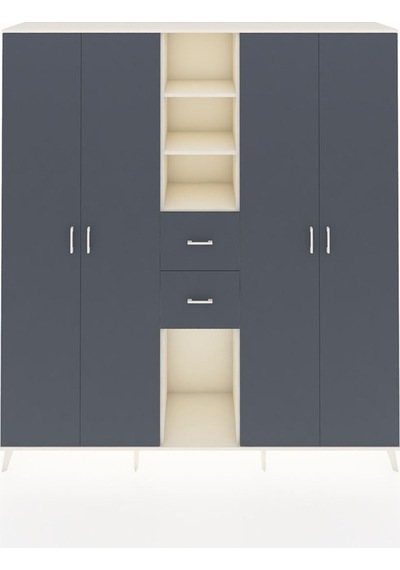 Hyperion Dolap 15 Raflı 2 Çekmeceli 4 Kapaklı 220x44x243 Aytaşı-antrasit/antrasit Antrasıt/antrasıt Hyperion Dolap 15 Raflı 2 Çekmeceli 4 Kapaklı 220x44x243 Aytaşı-antrasit/antrasit Antrasıt/antrasıt
