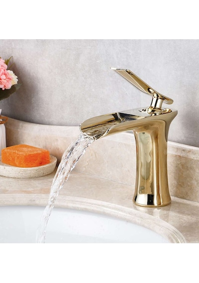 Fkn Şelale Lavabo Bataryası Pvd Gold