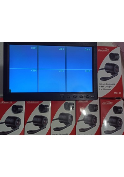 10 İnç 6 Kanallı 6 Kameralı Araç Monitörü Twogo Go-6006