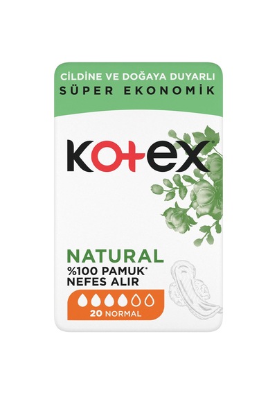 Kotex Natural Ultra Süper Eko Normal 20'li - 4 Adet Tarı