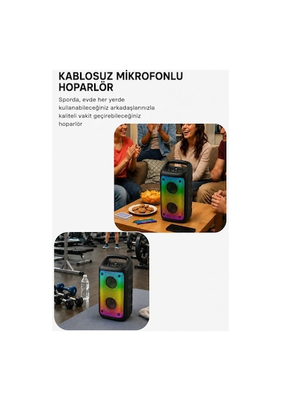 Torima KTS-1710 Bluetooth 5.0 RGB Işıklı Kablosuz Speaker