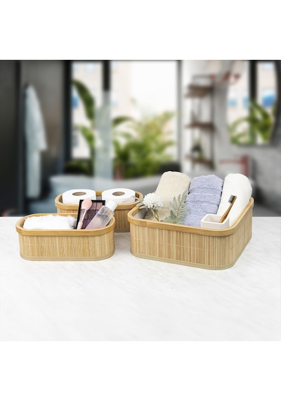 Decolove Bambu Çok Amaçlı Üçlü Organizer