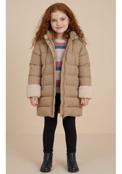 Boutiguestyles Kız Çocuk Şişme Mont Kürklü Açık Kahve Sedefli Işıltılı Çıkarılabilir Kapüşonlu Fermuarlı Kahverengi Boutiguestyles Kız Çocuk Şişme Mont Kürklü Açık Kahve Sedefli Işıltılı Çıkarılabilir Kapüşonlu Fermuarlı Kahverengi