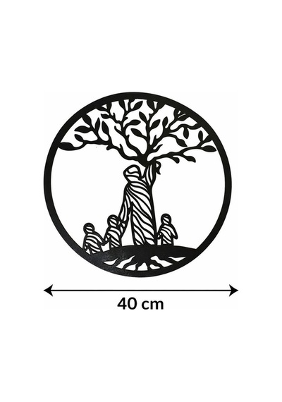 Arliadesign Ahşap Yaşam Ağacı Duvar Dekoru Siyah 3 Mm Mdf 40 Cm