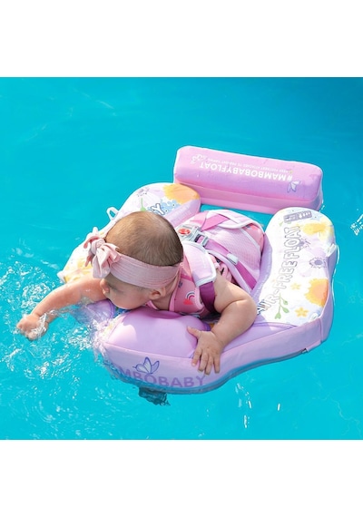Mambobaby Yüzme Simidi - Flower Bush, Emniyetli, Gölgelikli Ve Ayak Destekli