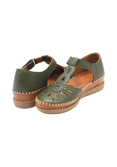 Kadın Comfort Deri Sandalet Yeşil 18793505y Yetişkin
