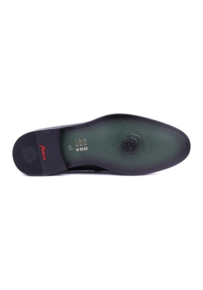 Fosco - Hakiki Deri Siyah Renk Günlük Erkek Ayakkabı - 3203-1503 Siyah
