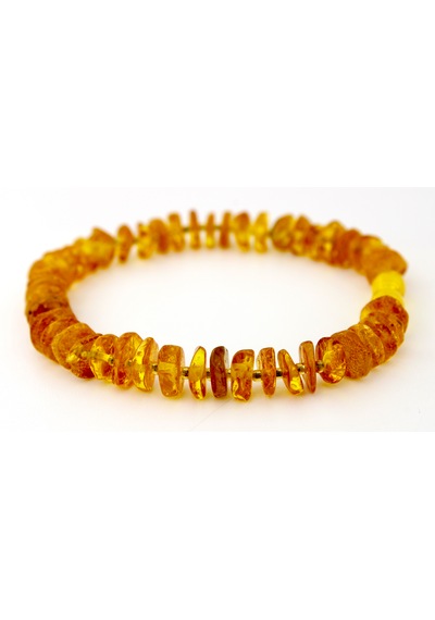 Kehribar Bileklik Amorf Tasarım Ambergold Blk23-98 Çok Renkli